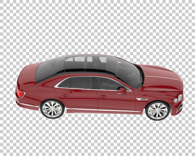 Coche de lujo sobre fondo transparente. Representación 3d - ilustración