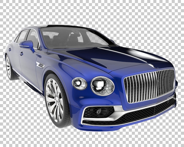 Coche de lujo sobre fondo transparente. Representación 3d - ilustración