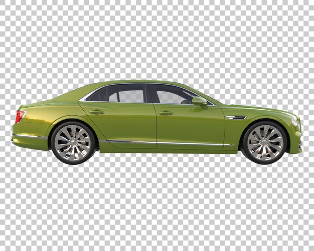 Coche de lujo sobre fondo transparente. Representación 3d - ilustración