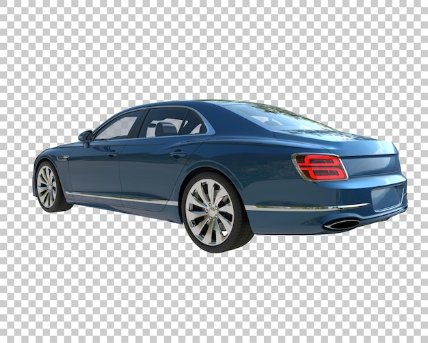 Coche de lujo sobre fondo transparente. Representación 3d - ilustración
