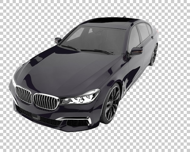 Coche de lujo sobre fondo transparente. Representación 3d - ilustración