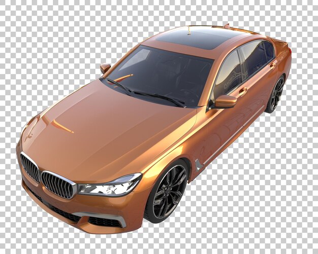 Coche de lujo sobre fondo transparente. Representación 3d - ilustración