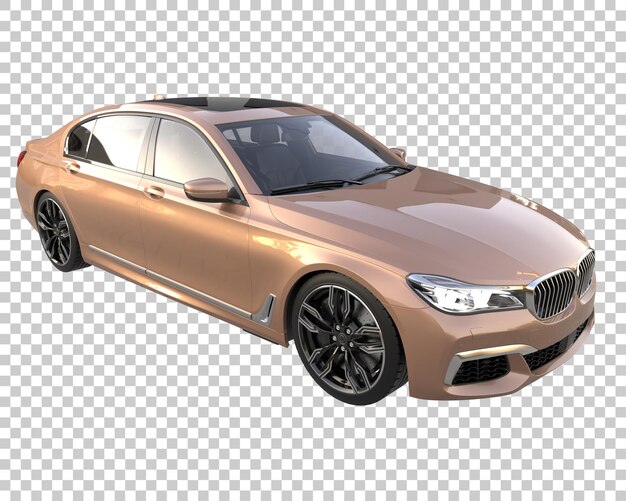 Coche de lujo sobre fondo transparente. Representación 3d - ilustración