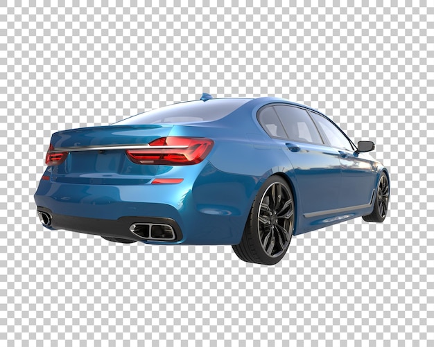 Coche de lujo sobre fondo transparente. Representación 3d - ilustración