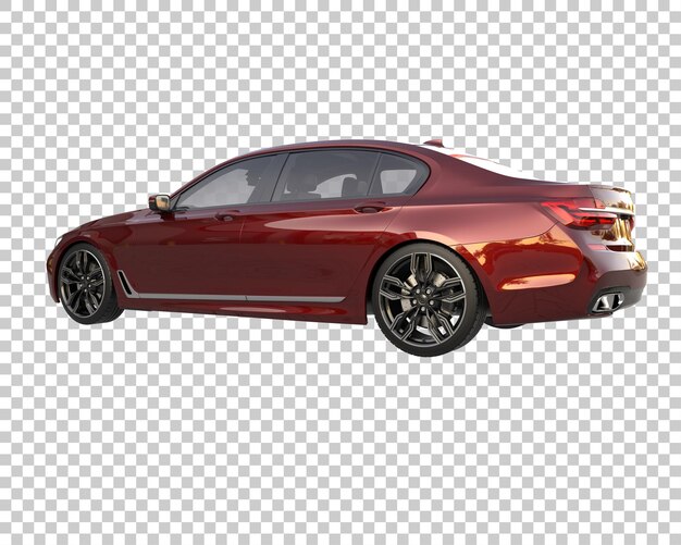 Coche de lujo sobre fondo transparente. Representación 3d - ilustración