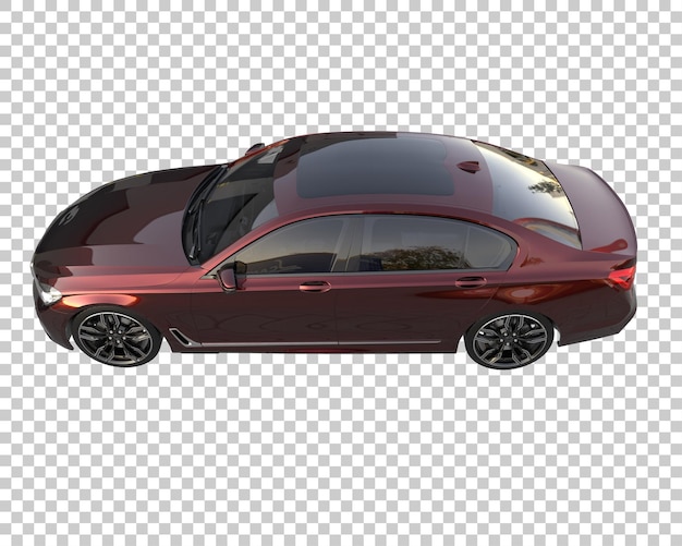 Coche de lujo sobre fondo transparente. Representación 3d - ilustración