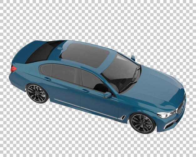 Coche de lujo sobre fondo transparente. Representación 3d - ilustración