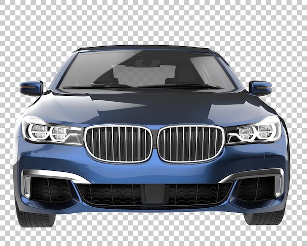 Coche de lujo sobre fondo transparente. Representación 3d - ilustración