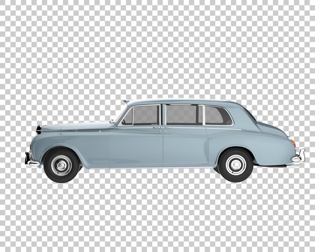 Coche de lujo sobre fondo transparente. Representación 3d - ilustración