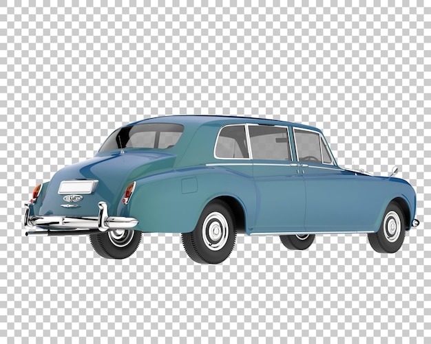 Coche de lujo sobre fondo transparente. Representación 3d - ilustración