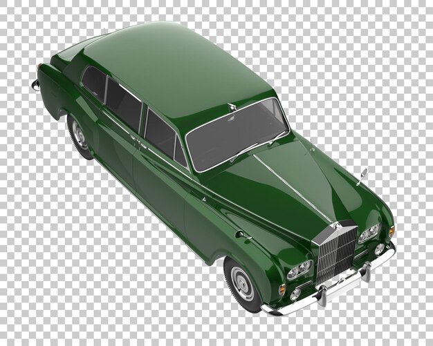Coche de lujo sobre fondo transparente. Representación 3d - ilustración