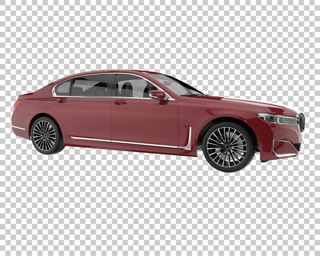 Coche de lujo sobre fondo transparente. Representación 3d - ilustración