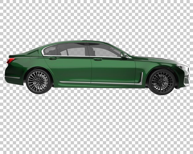 Coche de lujo sobre fondo transparente. Representación 3d - ilustración