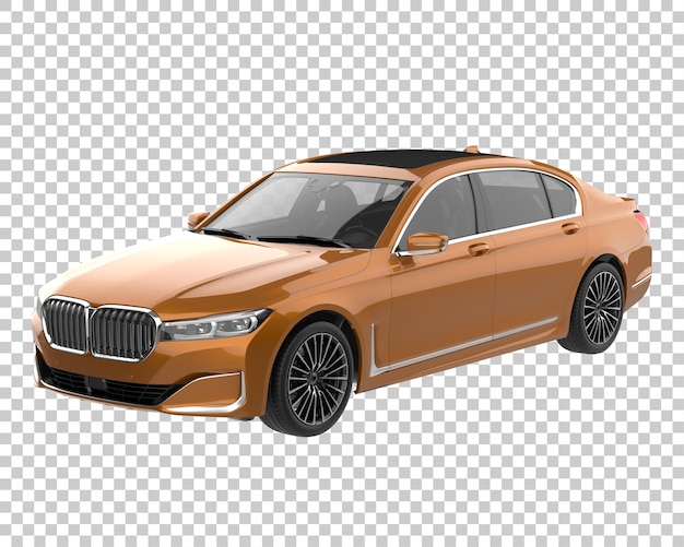 Coche de lujo sobre fondo transparente. Representación 3d - ilustración