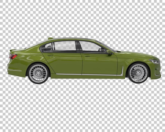 Coche de lujo sobre fondo transparente. Representación 3d - ilustración
