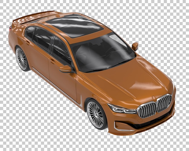 Coche de lujo sobre fondo transparente. Representación 3d - ilustración