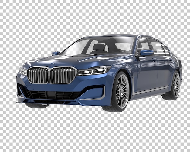 Coche de lujo sobre fondo transparente. Representación 3d - ilustración