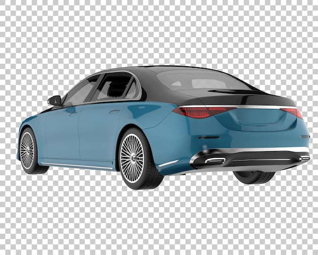 Coche de lujo sobre fondo transparente. Representación 3d - ilustración