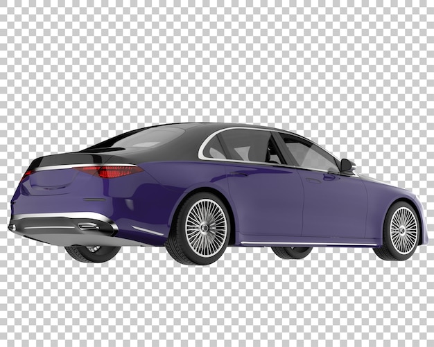 Coche de lujo sobre fondo transparente. Representación 3d - ilustración