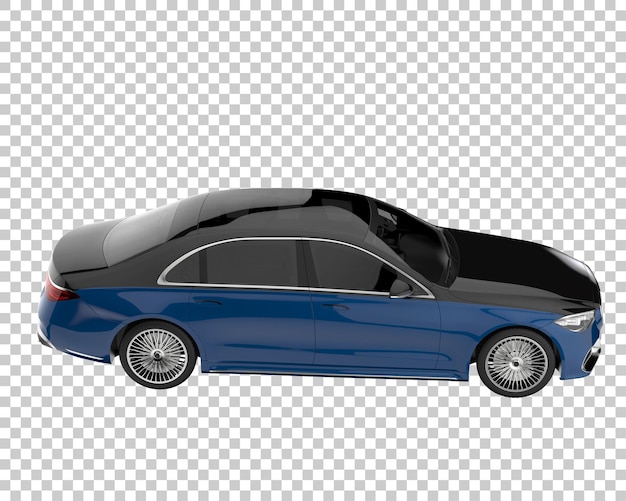 Coche de lujo sobre fondo transparente. Representación 3d - ilustración