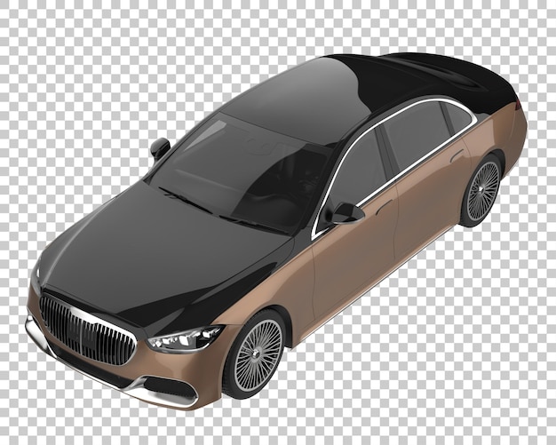 Coche de lujo sobre fondo transparente. representación 3d - ilustración