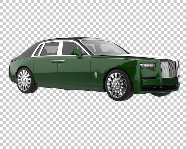 Coche de lujo sobre fondo transparente. Representación 3d - ilustración