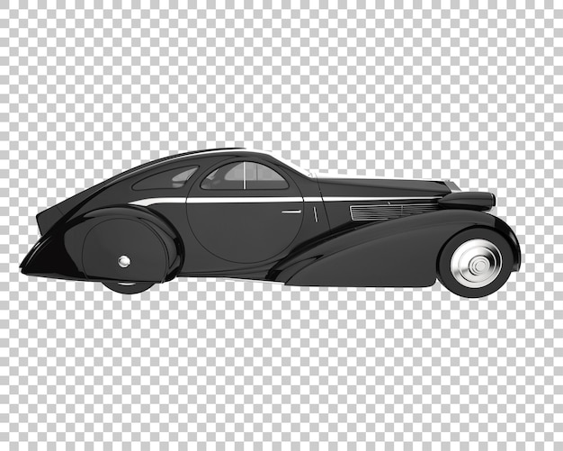 Coche de lujo sobre fondo transparente. Representación 3d - ilustración