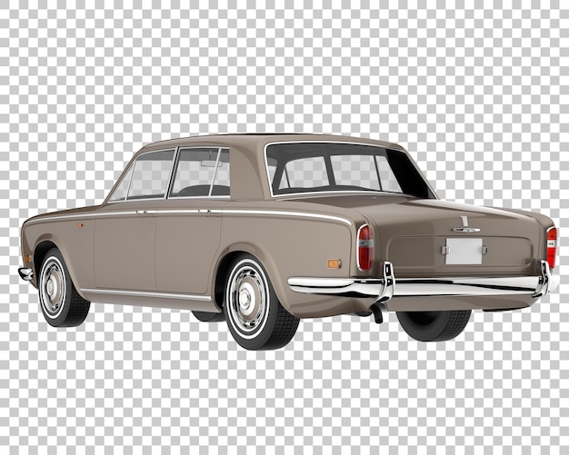 Coche de lujo sobre fondo transparente. Representación 3d - ilustración