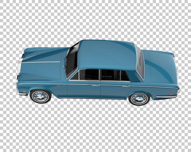 Coche de lujo sobre fondo transparente. Representación 3d - ilustración