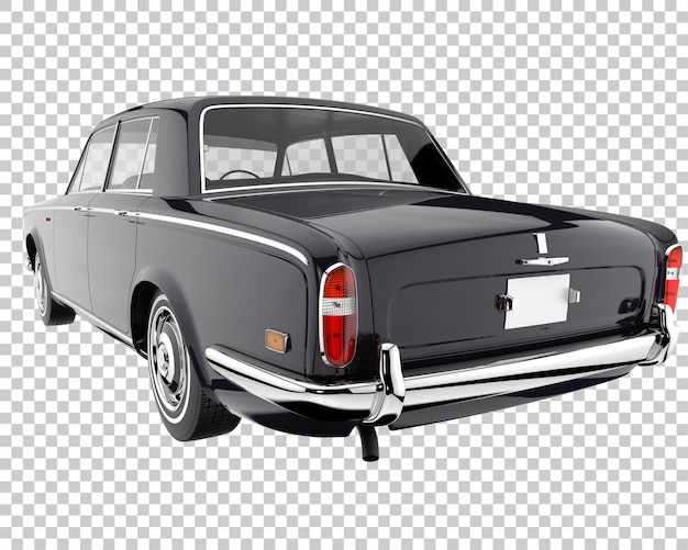 Coche de lujo sobre fondo transparente. Representación 3d - ilustración