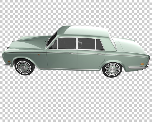 Coche de lujo sobre fondo transparente. Representación 3d - ilustración