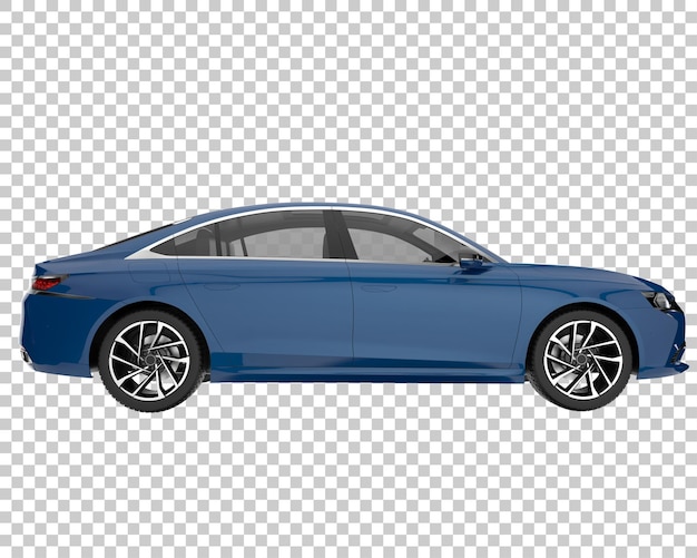 Coche moderno sobre fondo transparente. Representación 3d - ilustración