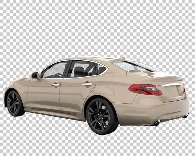 Coche moderno sobre fondo transparente. Representación 3d - ilustración