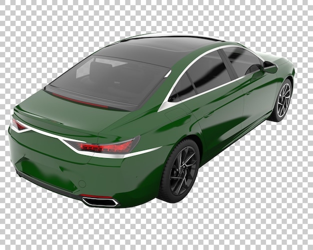 Coche moderno sobre fondo transparente. Representación 3d - ilustración