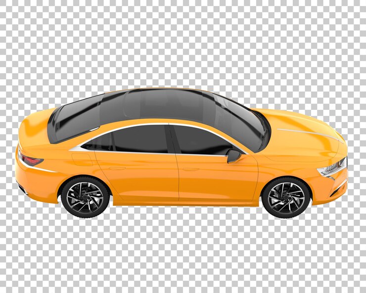 PSD coche moderno sobre fondo transparente. representación 3d - ilustración