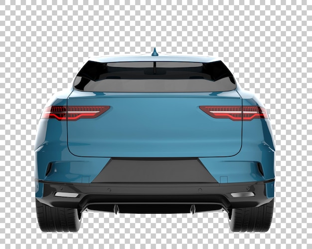 Coche moderno sobre fondo transparente. Representación 3d - ilustración