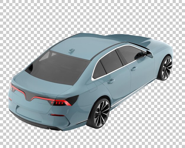 Coche moderno sobre fondo transparente. Representación 3d - ilustración