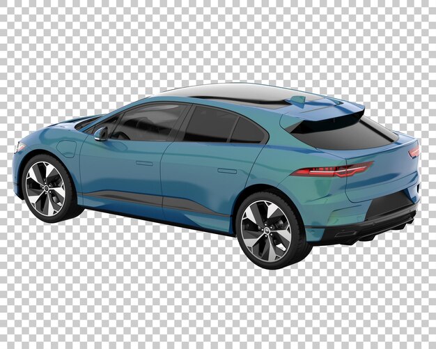Coche moderno sobre fondo transparente. Representación 3d - ilustración