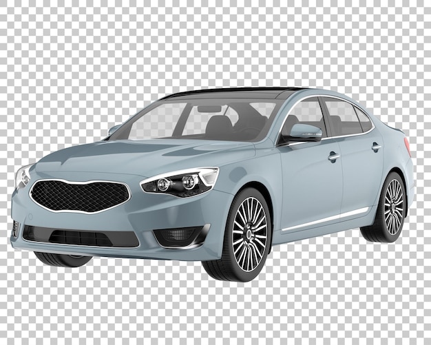 Coche moderno sobre fondo transparente. Representación 3d - ilustración