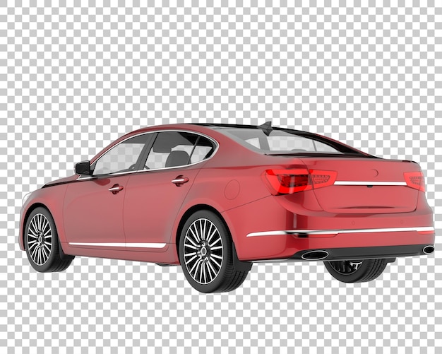 Coche moderno sobre fondo transparente. Representación 3d - ilustración