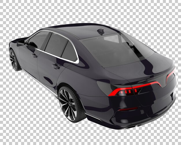 Coche moderno sobre fondo transparente. Representación 3d - ilustración
