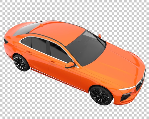 Coche moderno sobre fondo transparente. Representación 3d - ilustración