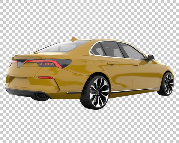 Coche moderno sobre fondo transparente. Representación 3d - ilustración