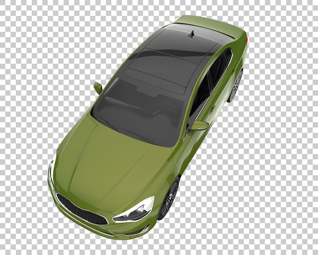 Coche moderno sobre fondo transparente. Representación 3d - ilustración