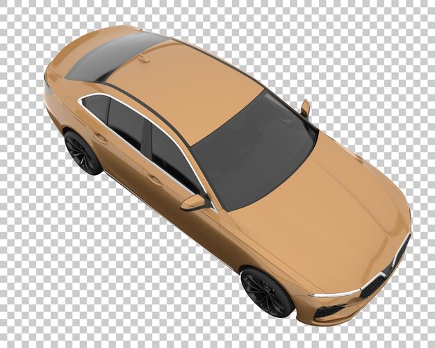 Coche moderno sobre fondo transparente. Representación 3d - ilustración