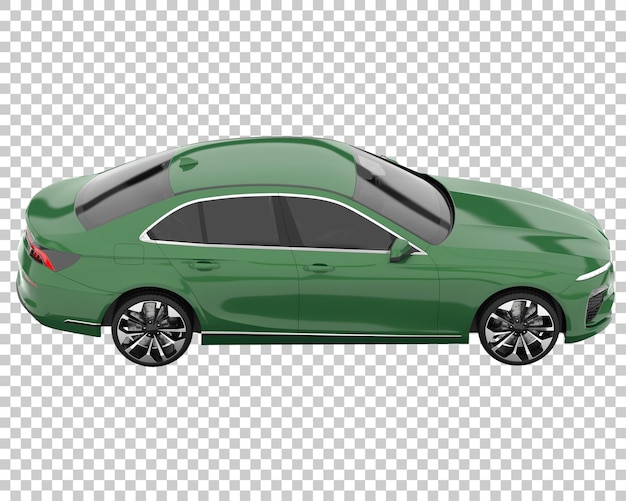 Coche moderno sobre fondo transparente. Representación 3d - ilustración