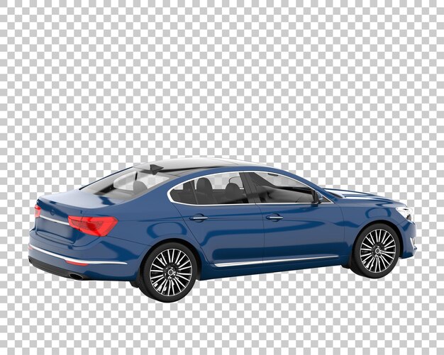 Coche moderno sobre fondo transparente. Representación 3d - ilustración