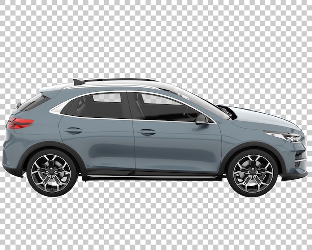 Coche moderno sobre fondo transparente. Representación 3d - ilustración