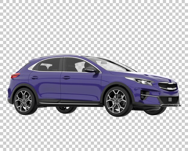 Coche moderno sobre fondo transparente. Representación 3d - ilustración
