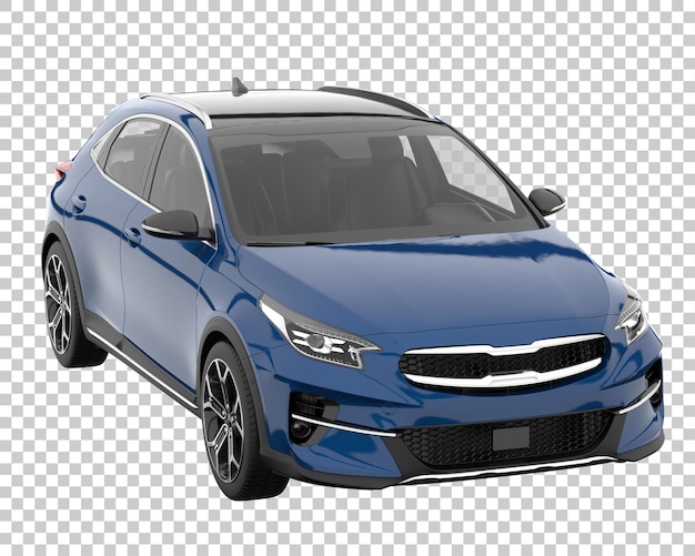 Coche moderno sobre fondo transparente. Representación 3d - ilustración